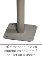 Piètement double aluminium