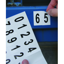 Lettres et chiffres adhésifs panachés - H 15 mm