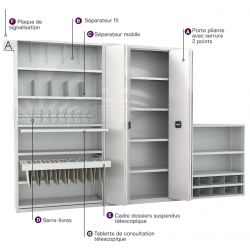 Cadre dossiers suspendus télescopique - Rayonnage DS