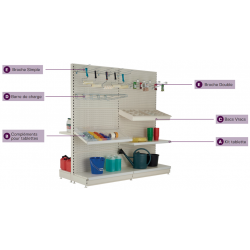 Séparateur métal cranté transversal - Complément pour bac vrac