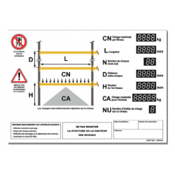 Plaques de charge - Rayonnage spécial stockage palette