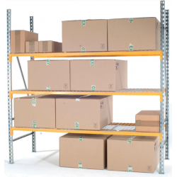 Rayonnage Horus Cartons – 2100mm, 3 Niveaux, L 2000mm