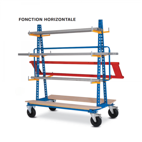 Chariots râtelier Horizontale simple face - 500 kg