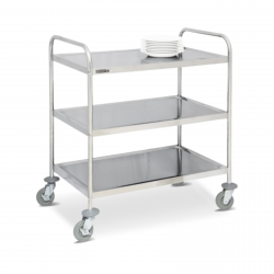 Chariots inox 3 plateaux 125 kg