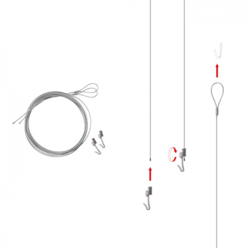 Kit de suspension pour cadre d'affichage double face Vit'Clac