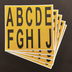 Lettres et chiffres adhésifs panachés