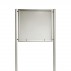 Vitrine reverso simple face sur piètement LED